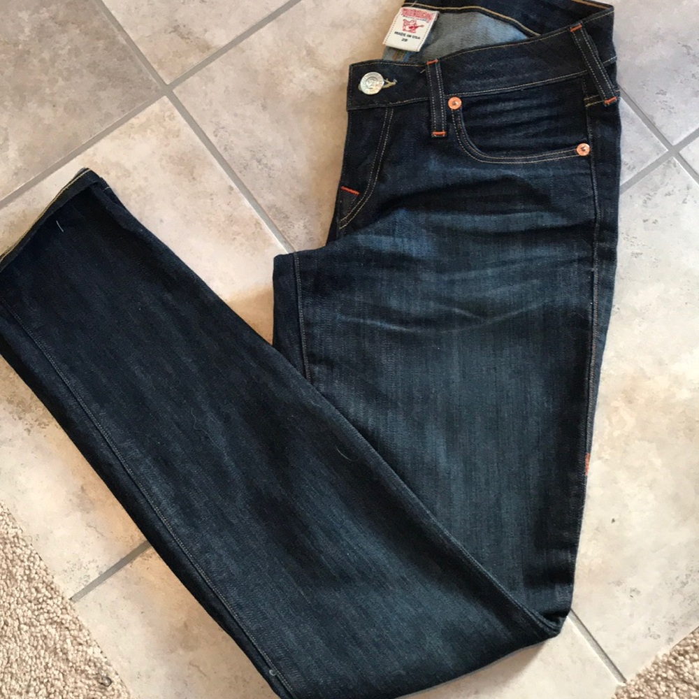 True Religion Dark Blue Straight Leg Jeans
